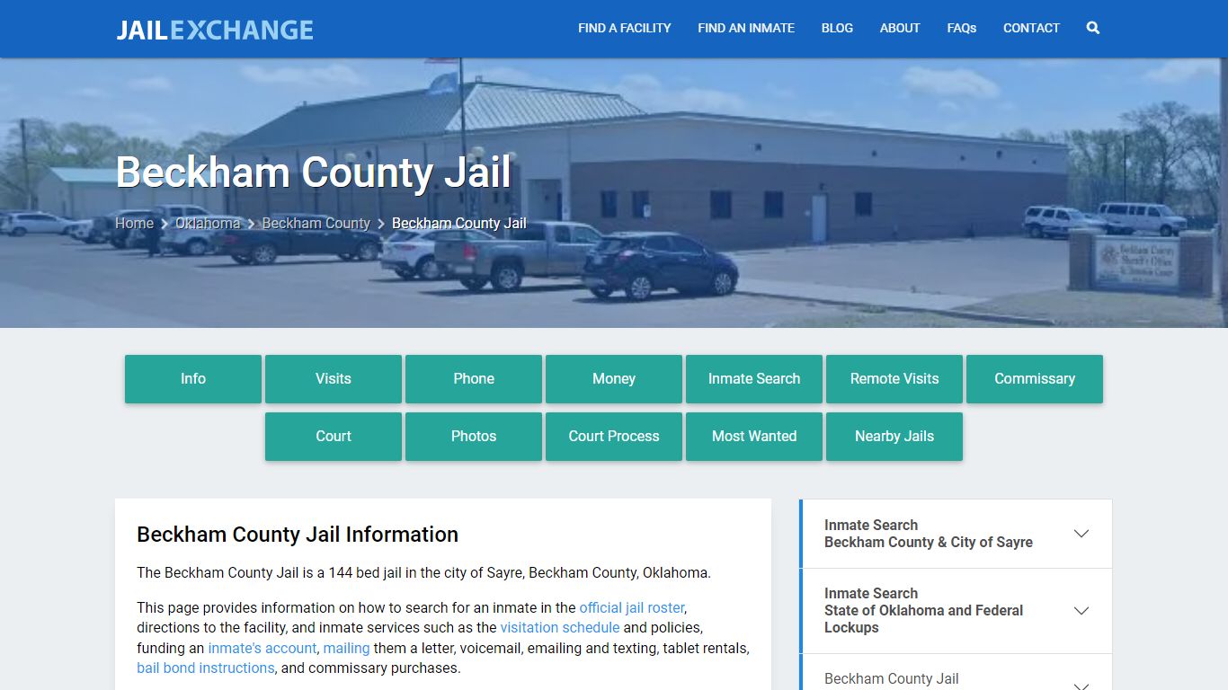 Beckham County Jail, OK Inmate Search, Information